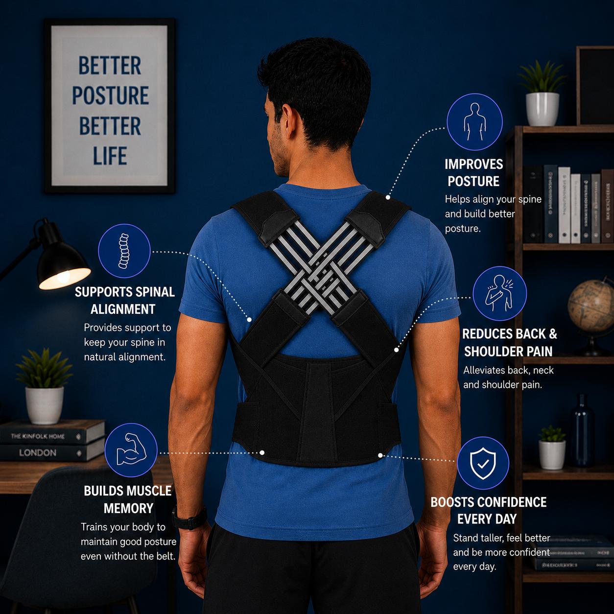 TruePos™ Advanced Posture Corrector & Pain Relief Belt
